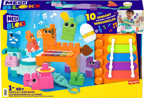 Mega Bloks Sensory Features Construcción Granja Musical