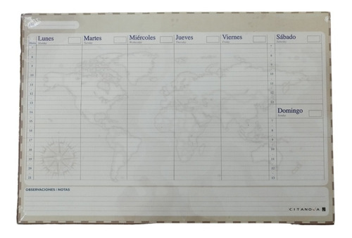 Planner Citanova Semanal Perpetuo Emblocado 40x27,5 Cm