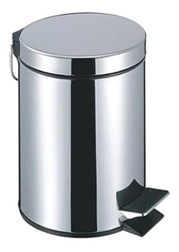 Imagen 1 de 6 de Cesto Basura Tacho Pedal Acero Inoxidable 12 Lts Tipo Hafele