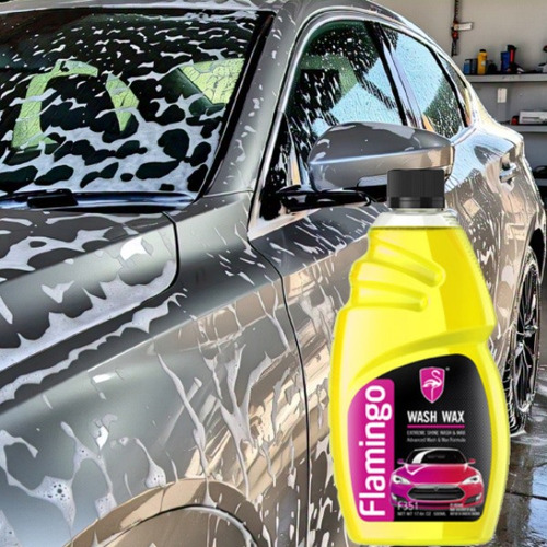 Kit De 3pz De Cera LĂquida Amarilla Flamingo Para Auto 500ml