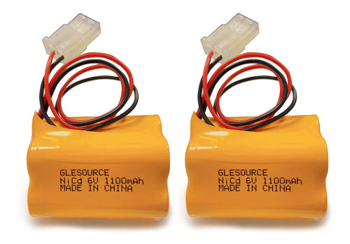 Glesource 2 Bateria Ni-cd 6 V 1100 Mah Repuesto Para Aritech