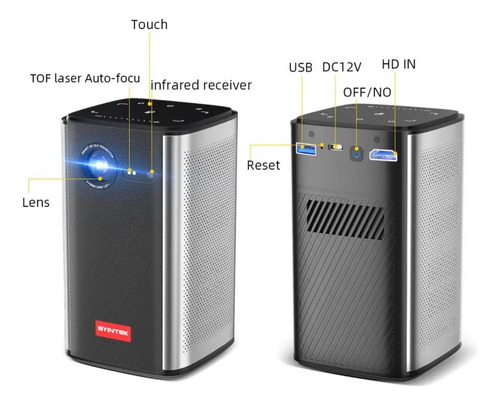Projetor Byintek P70 3d Smart Android Bateria Wifi Mini 4k
