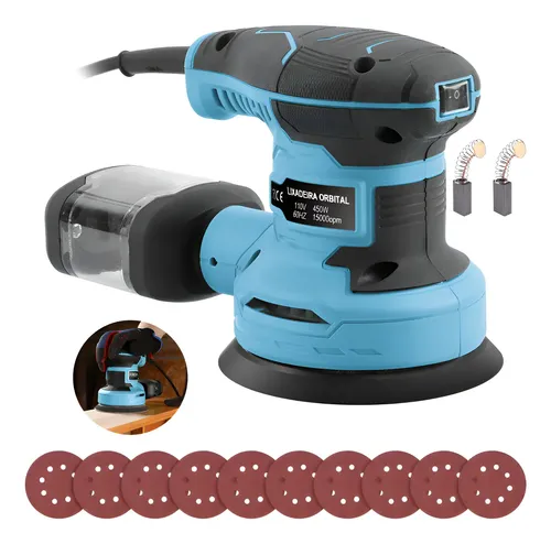 Lixadeira Elétrica Professional Dobevi 15000 Opm Com Coletor 220v Azul 50hz/60hz