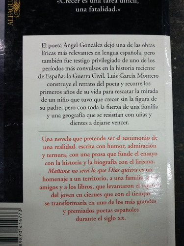 Imagen 2 de 3 de Mañana No Sera Lo Que Dios Quiera * Luis Garcia Montero *