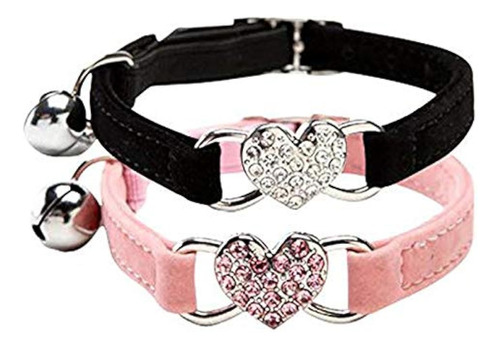 Chukchi Corazon Bling Collar De Gato Con Cinturon De Segurid