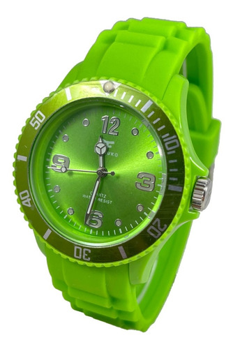 Reloj Kosiuko Mujer Hombre Silicona Verde Fluo 7495-377