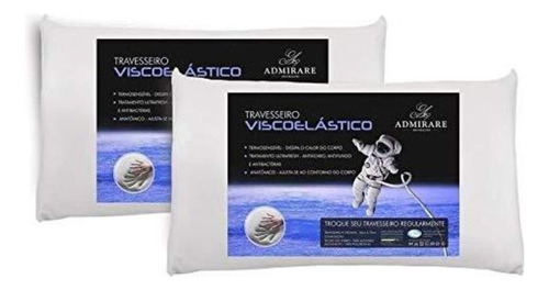 Kit Travesseiro Nasa  2 Peças - Antialérgico - Toque Macio