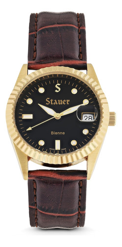 Stauer Noire Bienne Reloj Suizo Para Hombre - Reloj Analógic