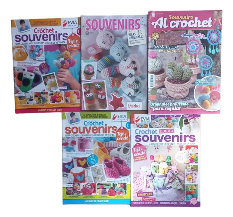 Lote 5 Revistas Crochet Souvenirs
