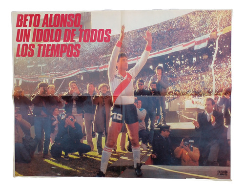Poster El Grafico Despedida Beto Alonso 42 X 54 Cm Impecable (Usado)