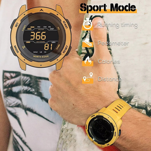 Nova Relógio Digital Masculino Dupla Temperatura