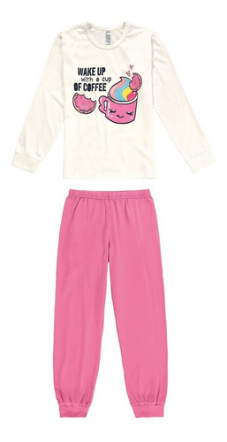 Pijama Manga Longa Infantil Menina Malwee Kids