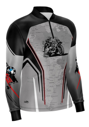 Imagem 6 de 7 de Camiseta Brk Motociclismo Big Trail F800 Gs Map Com Fpu 50+