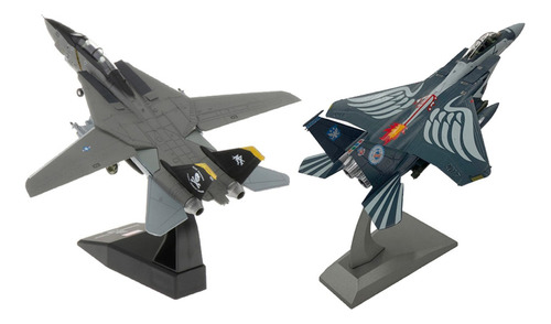 1:100 F-15e Strike Eagle Fighter + Modelo F-14 Fundido A Pre