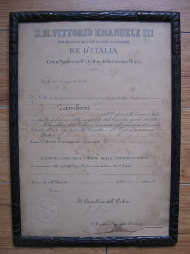 Antiguo Documento Italiano, Firmado Paolo Boselli. Guerra