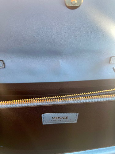 Versace Medusa Cartera Celeste Nueva