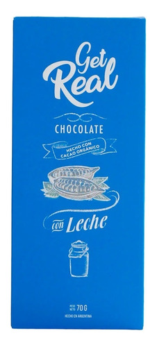 Chocolate Con Leche Organico Get Real 70 Gr.