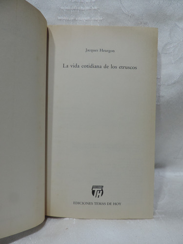 La Vida De Los Etruscos Jacques Heurgon (Usado)