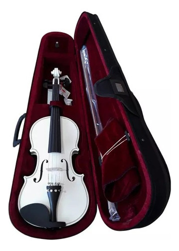 Violin Stradella 4/4 Blanco Negro Estuche Y Arco 