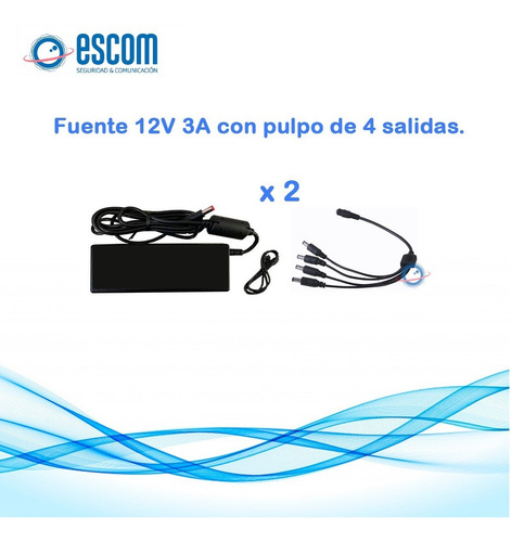 Imagen 4 de 7 de Kit 6 Camaras Hikvision 720p Dvr 8 Canales Cctv Bala + 2 Ip