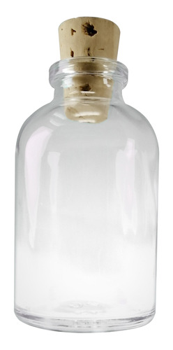 Mini Botella Vidrio 30 Ml Con Corcho / Tapón De Hule (25 Pz)