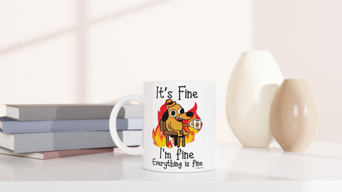 Taza De Café Divertida It's Fine, Regalos Divertidos Para Mu
