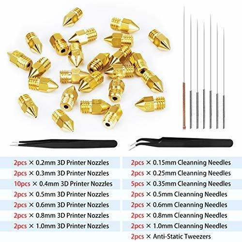 Mk8 Nozzle 22pcs Para Impresora 3d Extruders Brass With