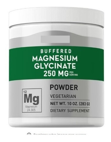 Glicinato De Magnesio En Polvo 250 Mg 10 Oz