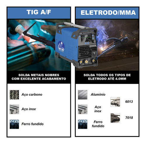 Máquina De Solda Inversora Tig Pulsada Alta Frequência Mma E Spot Tig, Uppertig-205 200a 220v Wwsoldas