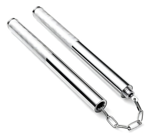 Nunchaku De Aço 2 Em 1 Com Corrente Treinamento E Defesa