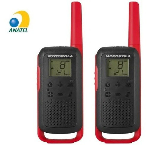 Walkie-talkie Motorola Talkabout T200BR de 6 radios y frecuencia 462-467MhzembandaUHF - rojo 127V