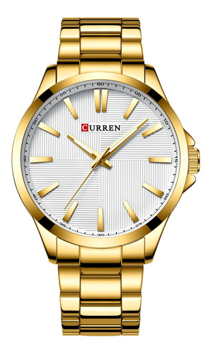 Reloj Simple Con Cinturón De Acero Curren Para Hombre