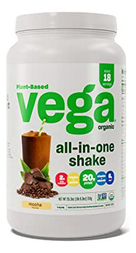 Vega Uno Orgánica Todo En Uno Shake, Mocha (18 Porciones, 25