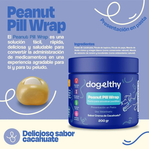 Dogelthy Serenity Kit Calming Powder Aceite Salmon Pill Wrap