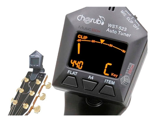 Imagen 3 de 10 de Afinador Para Guitarra Bajo Ukelele Cherub Wst-523 Cuota