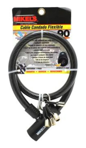 Cable Candado Flexible 4 Llaves De Seguridad 90cm X 15mm