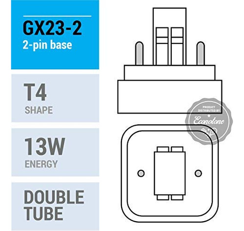 Lámpara Pl13w/2u/2p- 13w Double Tube Gx23-2 (5000 K)