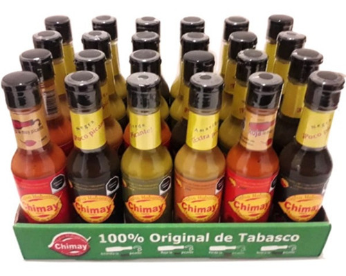 24 Botellas De Salsa Habanera Chimay Surtido 6x4-150ml