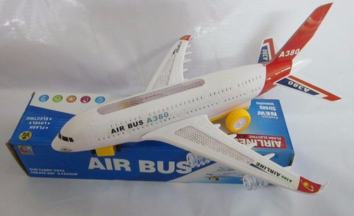 Brinquedo Avião Air Bus A380 - Com Som E Luzes Importado