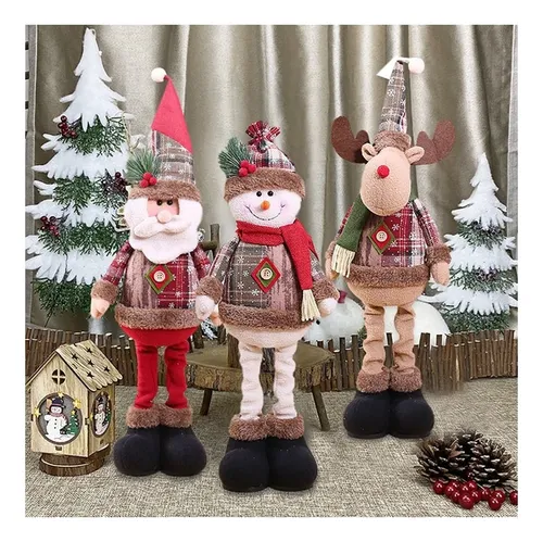 . Decoración Navidad Muñeco Reno Muñeco Nieve Pie