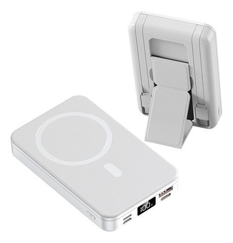 Power Bank Inalámbrico Magnético 10000mah Yina W011 Cargador 5.0a 22.5w Carga Super Rápida,bateria Portatil Pila De Usb-c Con 4 Salida Con Soporte ,banco De Energía,cables Tipo-c Y Apple Incluidos