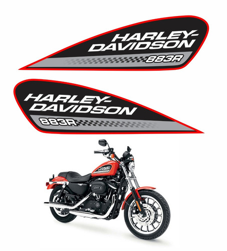Adesivos Tanque Harley Davidson Sportster 883r Hdsxl002