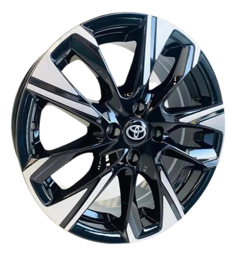 Rodas Toyota Etios Yaris Aro 16 4x100 (jogo) +bicos Cor Preto Com Diamantado