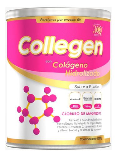 Colágeno + Cloruro De Magnesio + Bioti - L a $54000