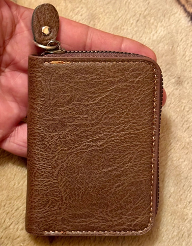 Cartera Tarjetero Billetera Monedero Moderno Unisex Varía Lisa Níquel Negro