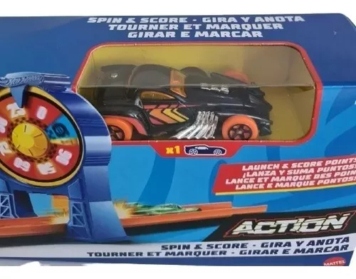 Lançador e Pista - Hot Wheels Action - Girar e Marcar - Mattel