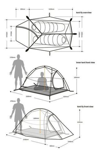 Imagen 3 de 3 de Carpa New Cloud Up 2 Naturehike