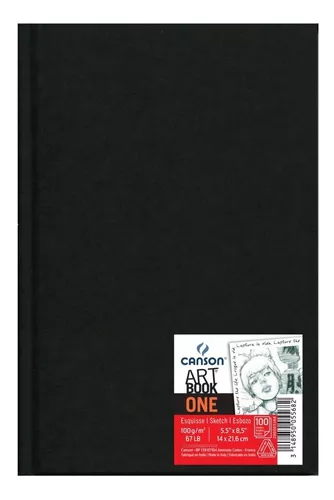 Libreta de Dibujo de Pasta Dura - 10.2 x 15.2cm, Color Negro