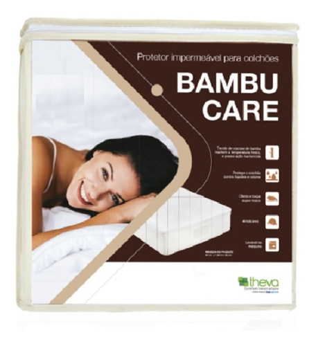 Capa Impermeável Colchão King Bambu Care 203x193x40 Theva