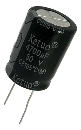 Kit 2 Pçs - Capacitor Eletrolitico 4700x50v - 4700uf X 50v